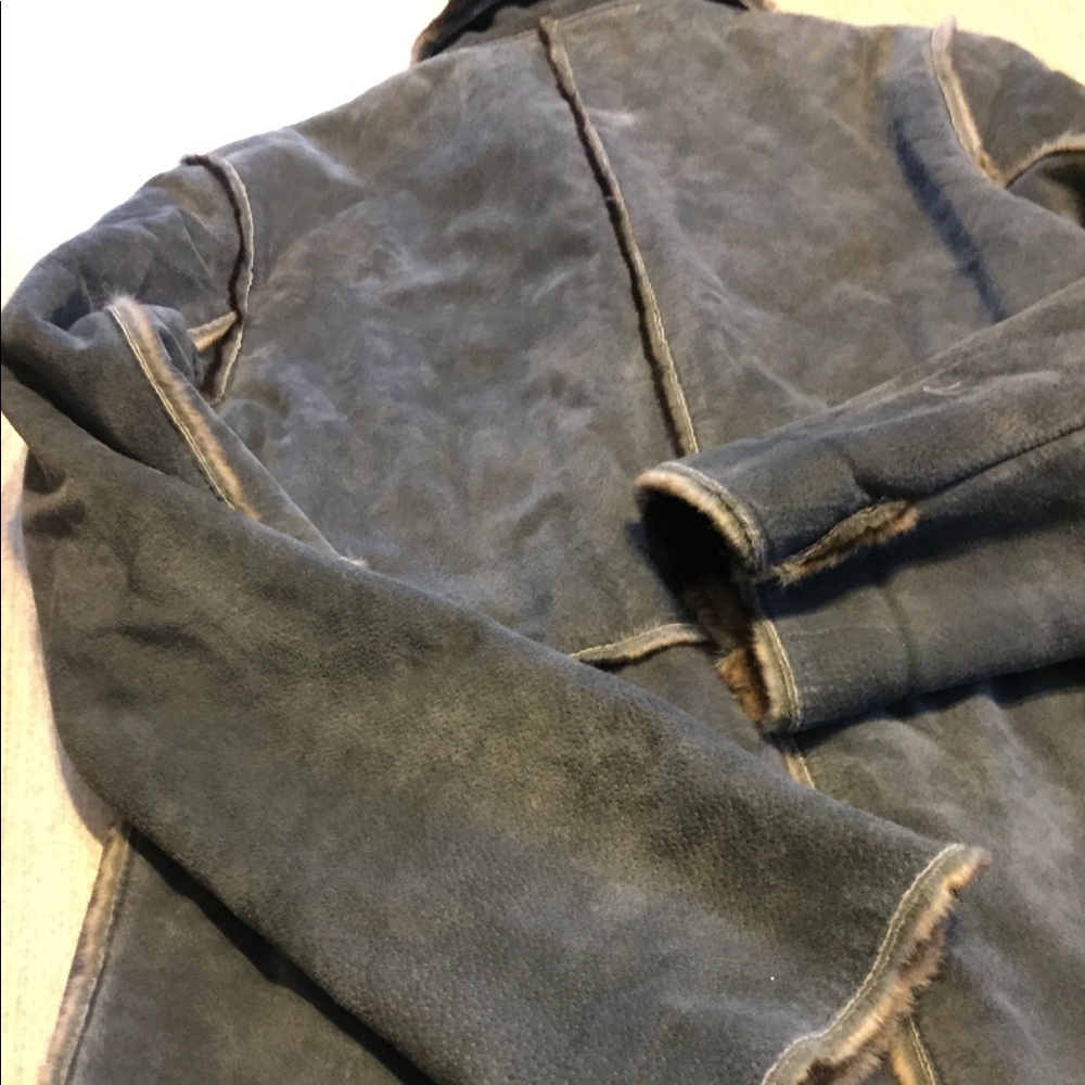 Marvin Richards Blue and Brown Women's Coat - Picture 6 of 8